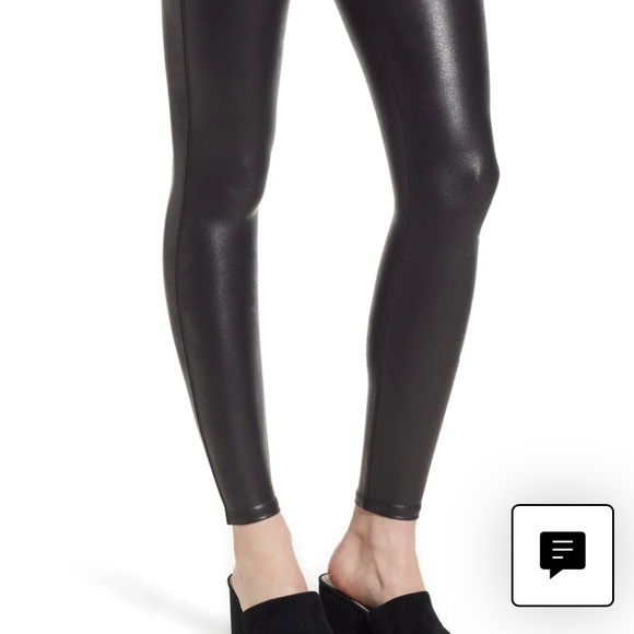 NWT Beautiful Best selling black Spanx Faux Leather Leggings - Picture 8 of 12